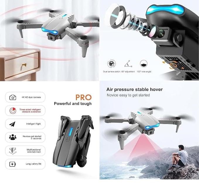 E99 Drone Camera – Foldable HD WiFi Drone