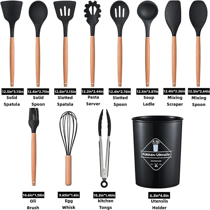 12-Piece Silicone Kitchen Utensil Set