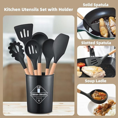 12-Piece Silicone Kitchen Utensil Set