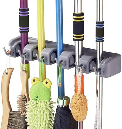 Wall Mounted Mop & Broom Holder Organizer