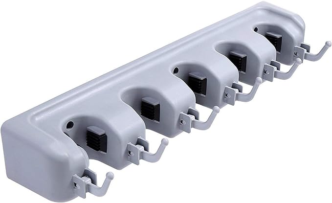 Wall Mounted Mop & Broom Holder Organizer