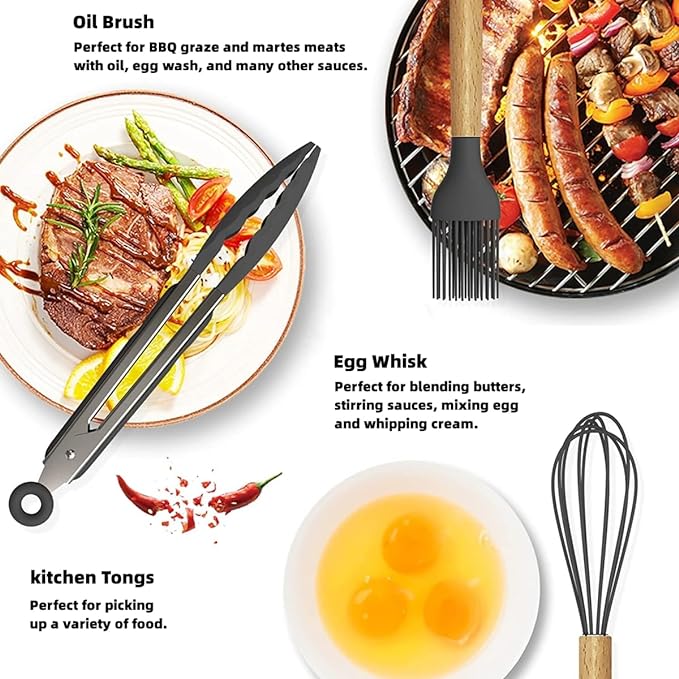 12-Piece Silicone Kitchen Utensil Set