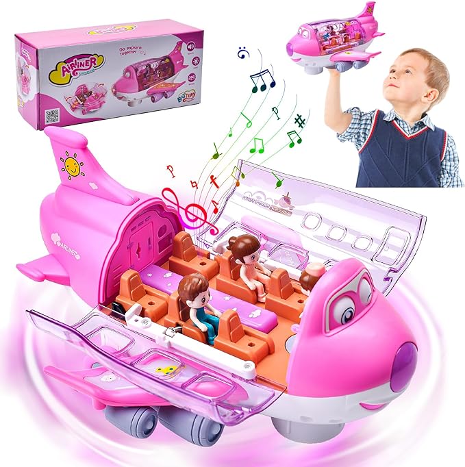 Rotating Electric Airplane Toy – 360° Light & Sound Plane