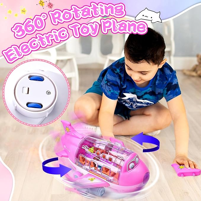 Rotating Electric Airplane Toy – 360° Light & Sound Plane