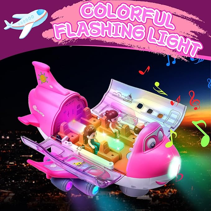 Rotating Electric Airplane Toy – 360° Light & Sound Plane