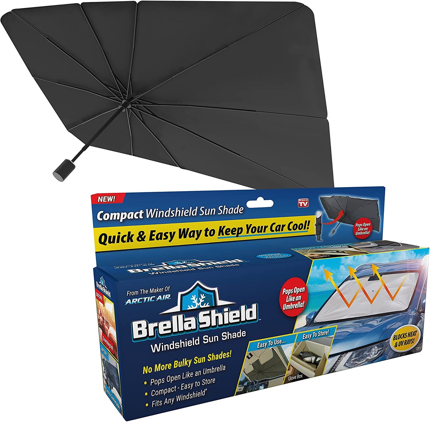 Car Windshield Sun Shade – Foldable UV Blocker