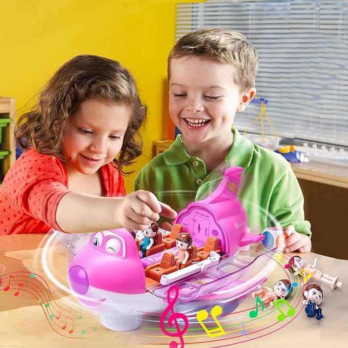 Rotating Electric Airplane Toy – 360° Light & Sound Plane