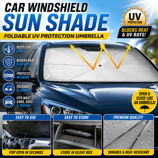 Car Windshield Sun Shade – Foldable UV Blocker