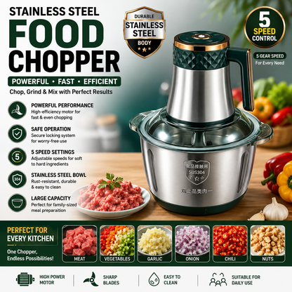 Stainless Steel Electric Food Chopper