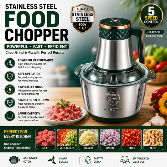 Stainless Steel Electric Food Chopper