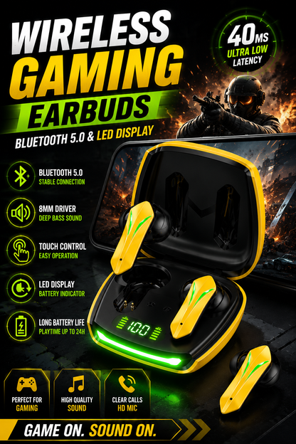 Wireless Gaming Earbuds – Bluetooth 5.0