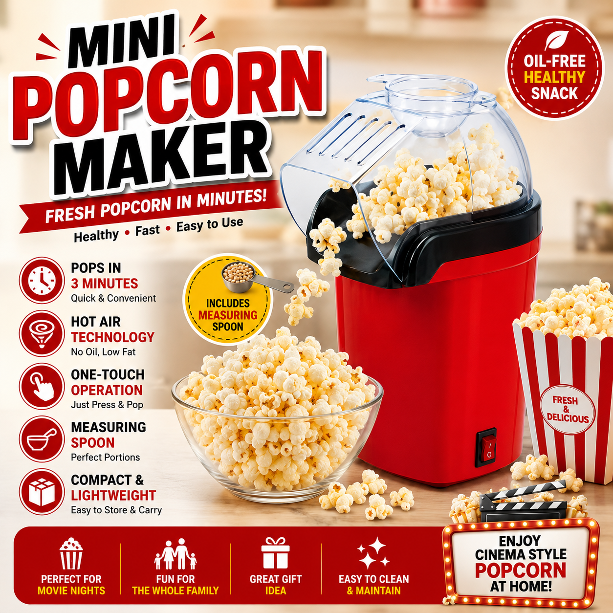 Mini Popcorn Maker