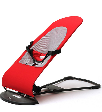 Foldable Baby Bouncer Chair with Toy Bar & Safety Harness